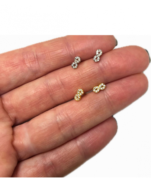 Pendientes mini infinito