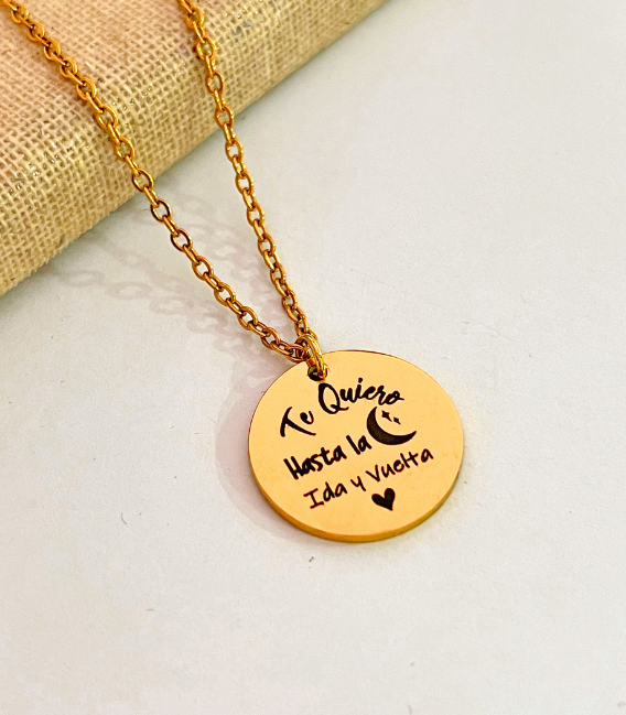 Collar charm acero Mamá