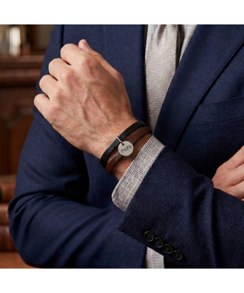 pulsera de piel personalizada hombre