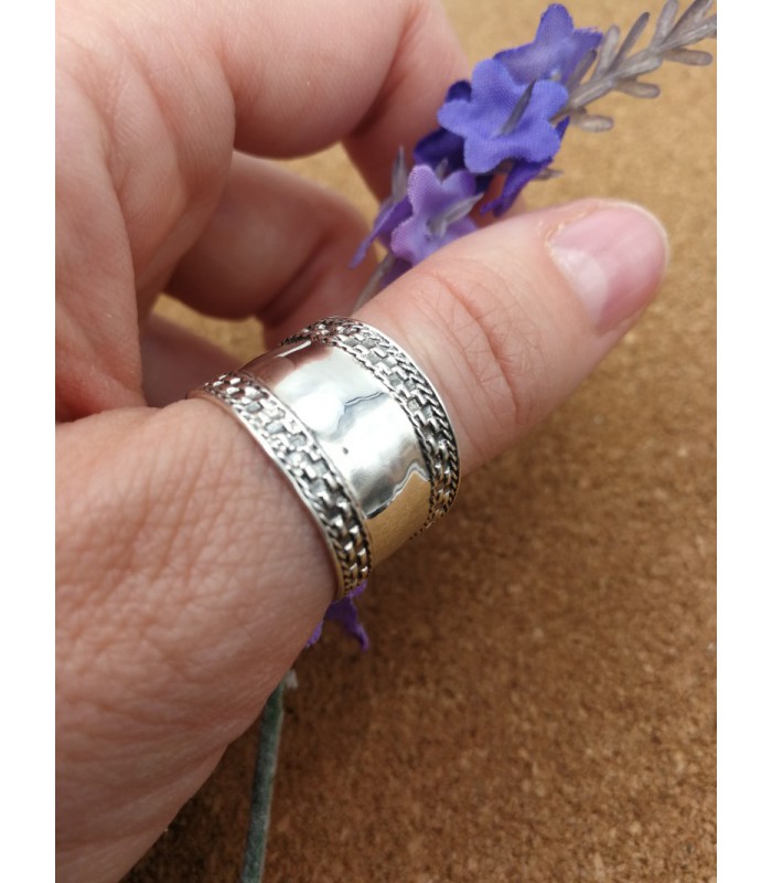Anillo cinta de plata deals